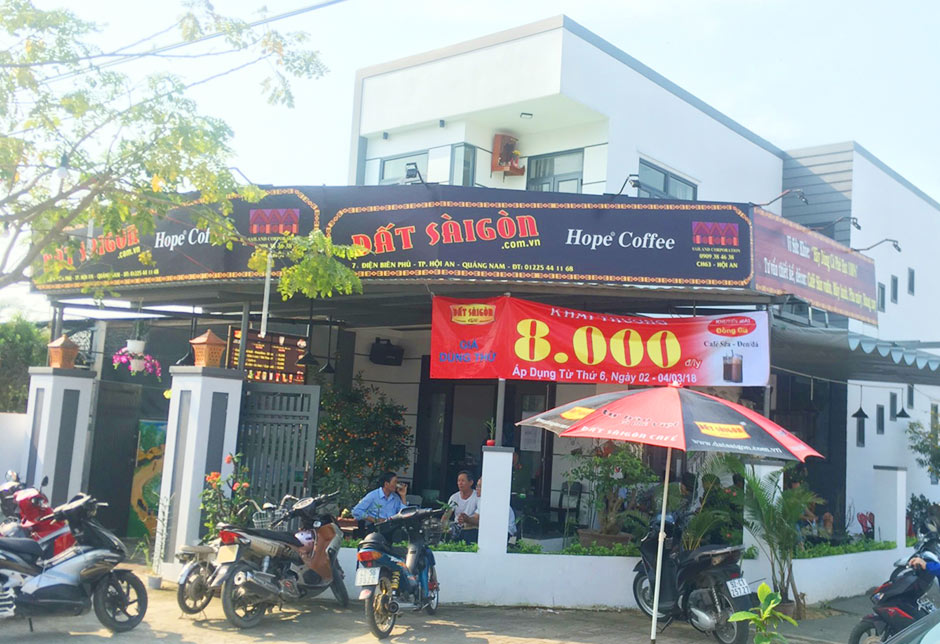 thi công bảng hiệu quán cafe đất sài gòn