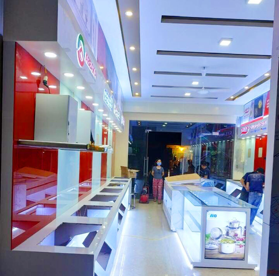 thi công showroom bếp home