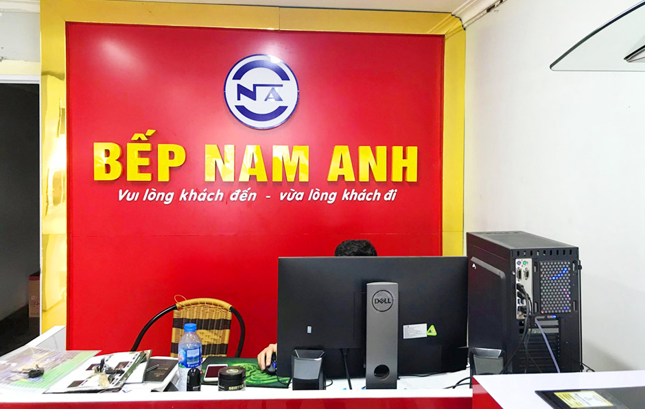 thi công hoàn thiện showroom bếp Nam Anh