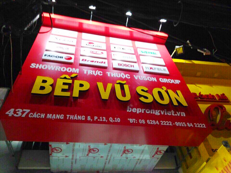 thi công showroom bếp Vũ sơn