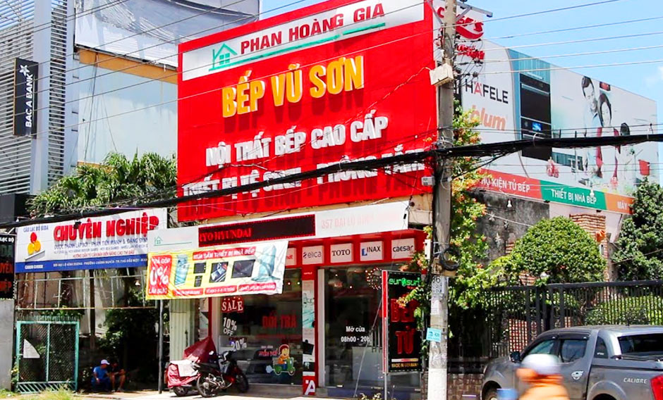 thi công showroom bếp Vũ sơn